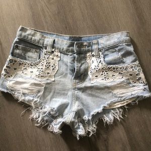 Carmar cutoff jean shorts